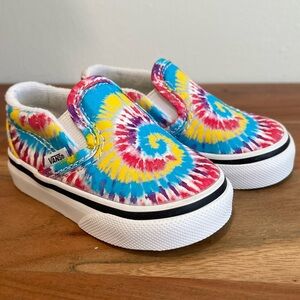 Vans tie dye shoes size 3 toddler
